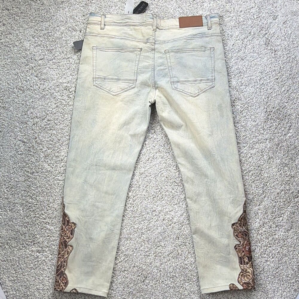New With Tag Men’s 38x34 Vanilla Arketype Slim Fit Jeans Embroidered Leg Stitch